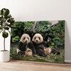 Gepersonaliseerde canvas print Panda beren